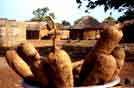 Ghana, radici di cassava/manioca, in un villaggio del Nord