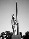 USA, monumento al surfista, presso il Surfing Museum, Santa Cruz